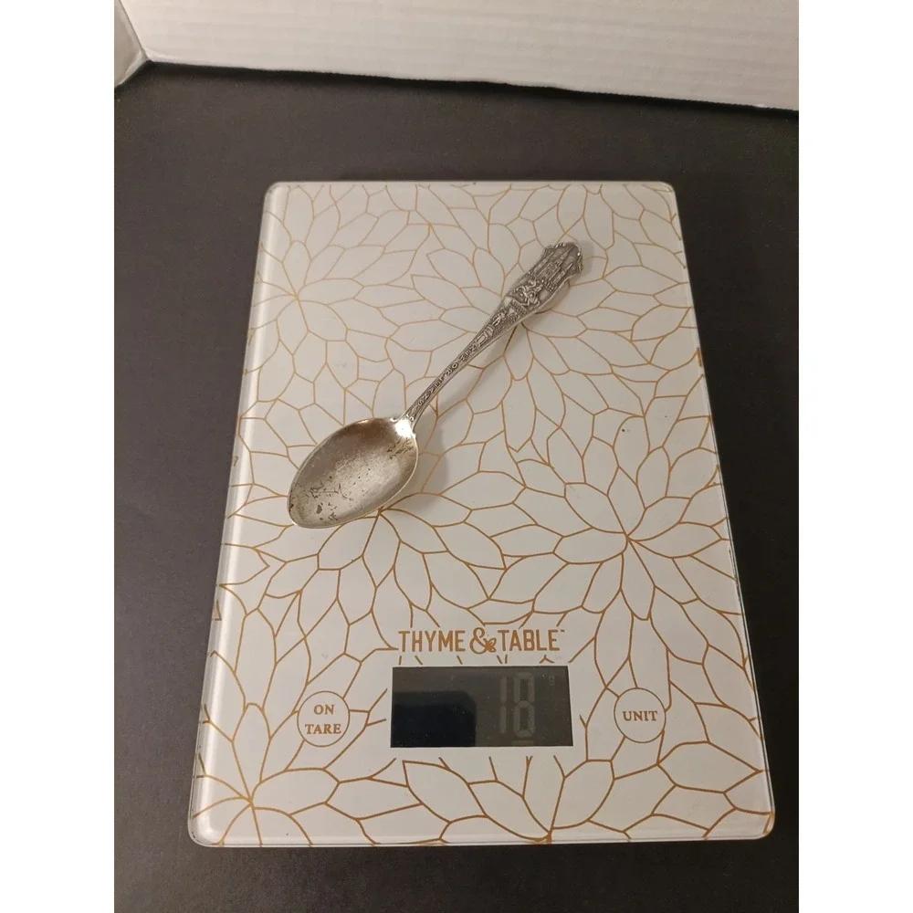 Monogrammed New Orleans LA, Sterling Silver Souvenir Spoon Ordinate 16 Grams